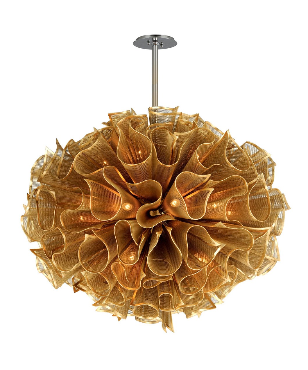 PULSE GOLD LEAF CHANDELIER THREE SIZES AVAILABLE