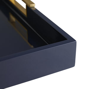 PARKER NAVY LACQUER LARGE TRAY 