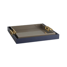 PARKER NAVY LACQUER LARGE TRAY 
