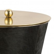 ETTA BLACK HAIR ON HIDE ICE BUCKET
