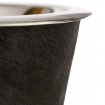 ETTA BLACK HAIR ON HIDE ICE BUCKET
