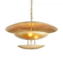 FLORKO CHANDELIER GOLD OR SILVER LEAF 