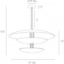 FLORKO CHANDELIER GOLD OR SILVER LEAF 