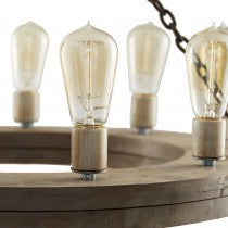 GEORFFREY 12 LIGHT WOOD CHANDELIER 