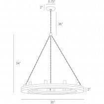 GEORFFREY 12 LIGHT WOOD CHANDELIER 