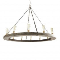 GEOFFREY 12 LIGHT WOOD CHANDELIER MEDIUM 