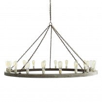 GEOFFREY 20 LIGHT WOOD CHANDELIER 