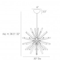 HANLEY SMALL CHANDELIER GOLD OR SILVER 