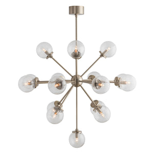 HENDERSON CHANDELIER PALE BRASS OR BROWN NICKEL 