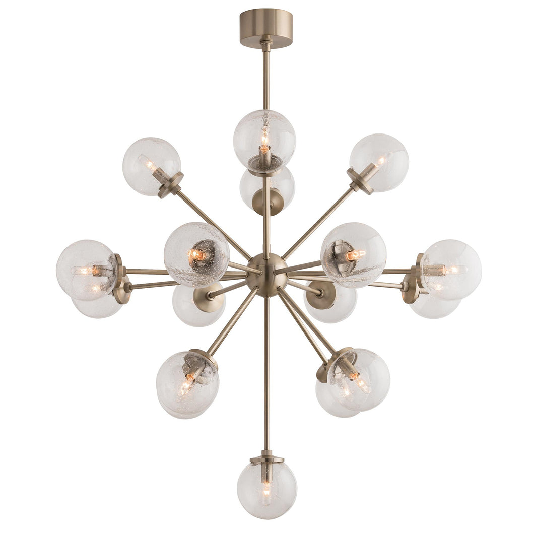 HENDERSON CHANDELIER PALE BRASS OR BROWN NICKEL 