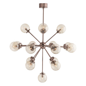 HENDERSON CHANDELIER PALE BRASS OR BROWN NICKEL 