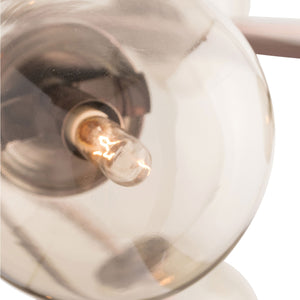 HENDERSON CHANDELIER PALE BRASS OR BROWN NICKEL 