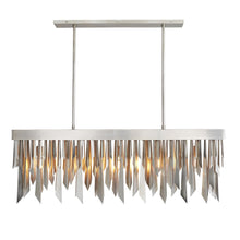 WALDORF RECTANGULAR CHANDELIER HERITAGE BRASS OR VINTAGE SILVER 