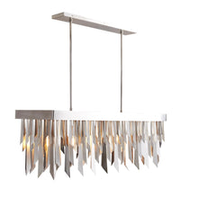 WALDORF RECTANGULAR CHANDELIER HERITAGE BRASS OR VINTAGE SILVER 