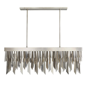 WALDORF RECTANGULAR CHANDELIER HERITAGE BRASS OR VINTAGE SILVER 