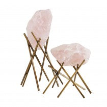 MARION ROSE QUARTZ TALL SCULPTURE