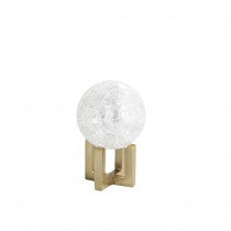 MACARTHUR GLASS GLOBE SCULPTURES, SET OF 3 