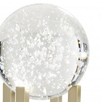 MACARTHUR GLASS GLOBE SCULPTURES, SET OF 3 