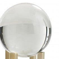 MACARTHUR GLASS GLOBE SCULPTURES, SET OF 3 
