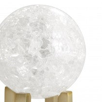 MACARTHUR GLASS GLOBE SCULPTURES, SET OF 3 