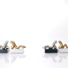 GILDED SERPENT BOOKENDS SILVER OR GOLD BUNGALOW 5 