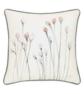 PROVENCE FLEURS HANDPAINTED OUTDOOR THROW PILLOW