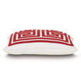 MEDITTERRANEAN RED MEANDROS OUTDOOR THROW PILLOW