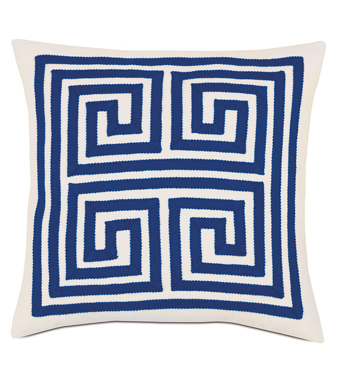 MEDITERRANEAN AZURE OUTDOOR THROW PILLOW
