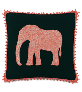 JAIPUR GARDENS ELEPHAS OUTDOOR THROW PILLOW