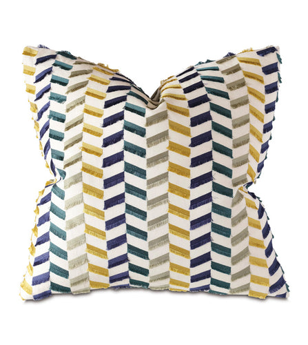SASSY BROKEN CHEVRON DECORATIVE PILLOW 