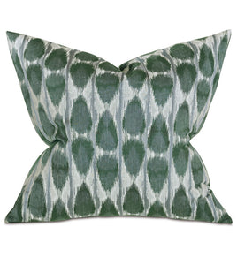 SALINA IKAT DECORATIVE PILLOW IN GREEN 