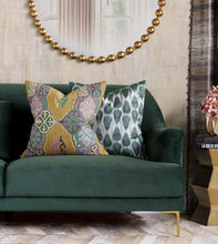 SALINA IKAT DECORATIVE PILLOW IN GREEN 