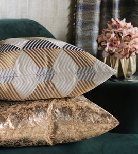 SESSILE METALLIC DECORATIVE PILLOW IN COPPER 