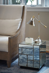 LLOYD TABLE LAMP, NICKEL