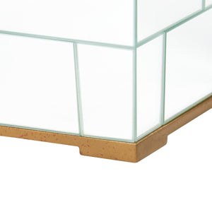 MODRIAN WASTE BIN MIRRORED TILE GOLD OR SILVER