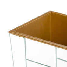 MODRIAN WASTE BIN MIRRORED TILE GOLD OR SILVER