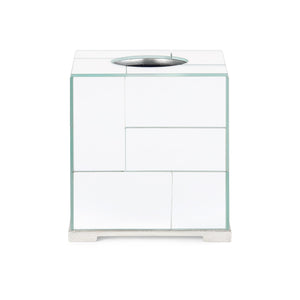 MODRIAN TISSUE BOX MIRRORED TILE GOLD OR SILVER 