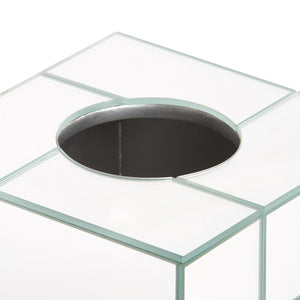 MODRIAN TISSUE BOX MIRRORED TILE GOLD OR SILVER 