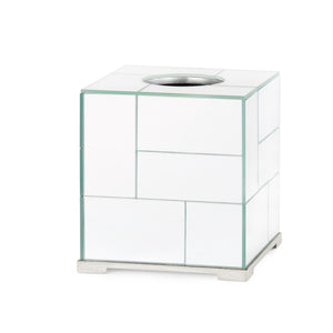 MODRIAN TISSUE BOX MIRRORED TILE GOLD OR SILVER 