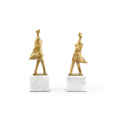 PASEO STATUE (PAIR), GOLD