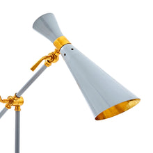 WASP MID-CENTURY MODERN TABLE LAMP GRAY