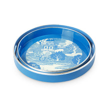 XANADU ROUND NESTING TRAYS, BLUE