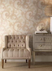 CANDICE OLSON MODERN ARTISAN ARABESQUE WALLPAPER BEIGE