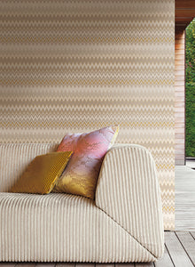 MISSONI HOME ZIG ZAG WALLPAPER HEATHER, DUSK, BERRY, AGEAN, SPRUCE, CASHMERE