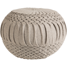 ALANA WOOL ROUND OTTOMAN CREAM, CAMEL, DENIM 