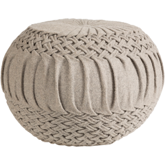 ALANA WOOL ROUND OTTOMAN CREAM, CAMEL, DENIM 