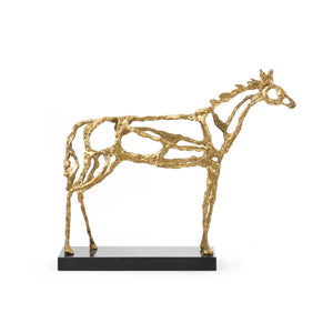 ARABIAN HORSE STATUE, GOLD BUNGALOW 5 