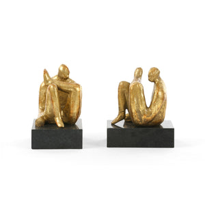 AMADEO SITTING STATUES IN GOLD 