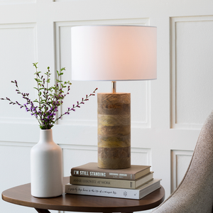 ARBOR BLEACHED WOOD TABLE LAMP 