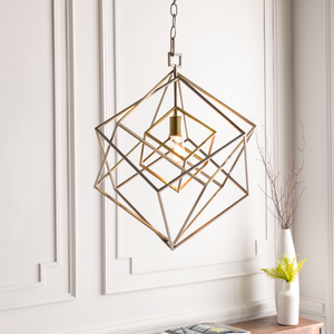 BLAIR GEOMETRIC FIXTURE SILVER GOLD ACCENT 